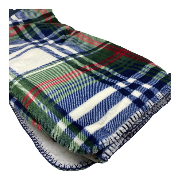 Tommy Hilfiger Plaid Sherpa Throw Blanket Holiday - Picture 4 of 8